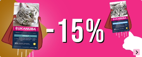 15% korting op Eukanuba kattenvoer